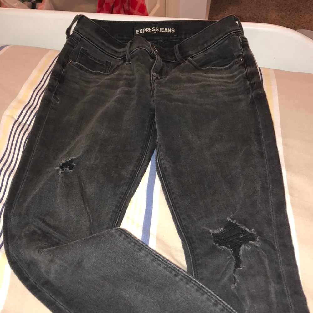 Black Express Distressed Jeans